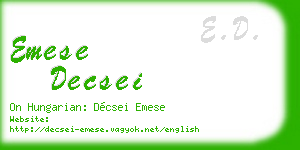 emese decsei business card